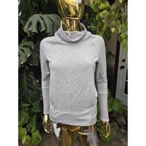 Lululemon Women High Lines Cowl Neck Pullover Sweatshirt Grey Size 2